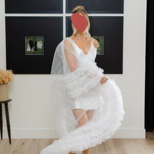 Tulle sheer robe